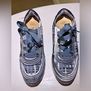 Stylish Blue and White Sneakers